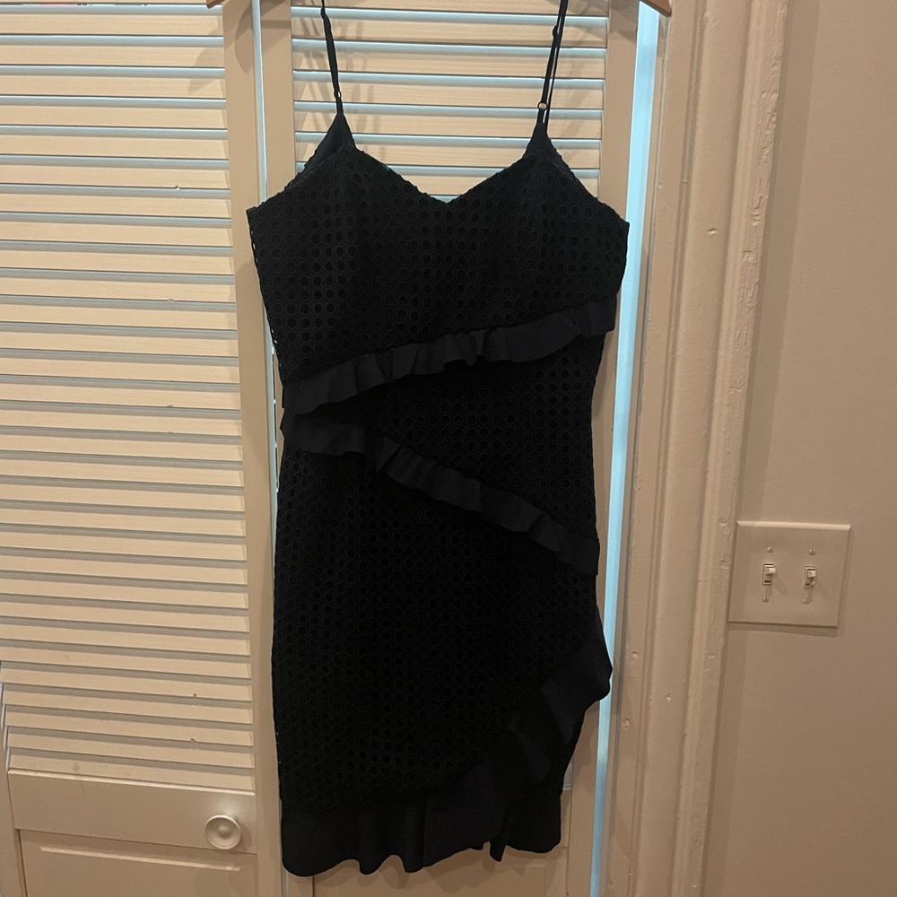 Navy Bardot dress